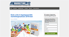 Desktop Screenshot of marketing112.hu